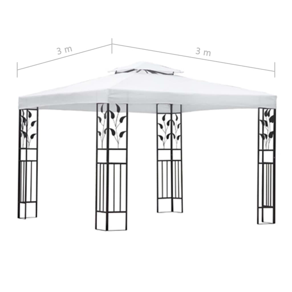 Gazebo Roof White 3x3 m Fabric